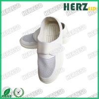 HZ-4306 PVC Sole White Color Breathable ESD Anti-static Shoes for Electronics Factory