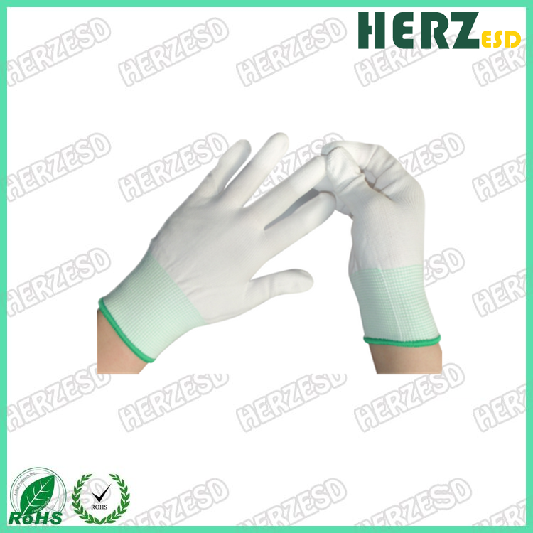 HZ-4505F ESD PU Tip Nylon Gloves