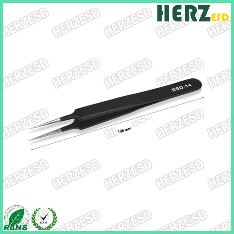 Wholesale High Quality Black ESD Tweezers ESD-14