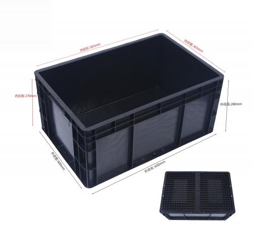 400*600mm ESD Plastic Box ESD Container Black Antistatic Containers Electronics Tool Box