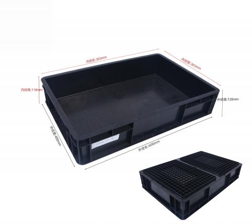 400*600mm ESD Plastic Box ESD Container Black Antistatic Containers Electronics Tool Box