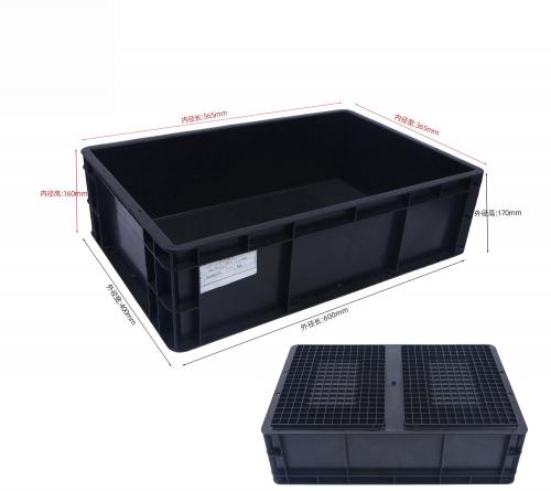 400*600mm ESD Plastic Box ESD Container Black Antistatic Containers Electronics Tool Box