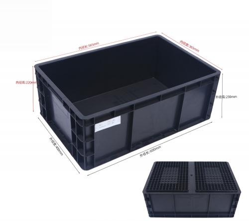 400*600mm ESD Plastic Box ESD Container Black Antistatic Containers Electronics Tool Box