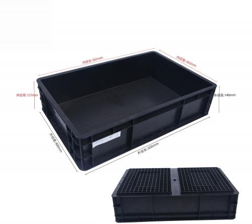 400*600mm ESD Plastic Box ESD Container Black Antistatic Containers Electronics Tool Box