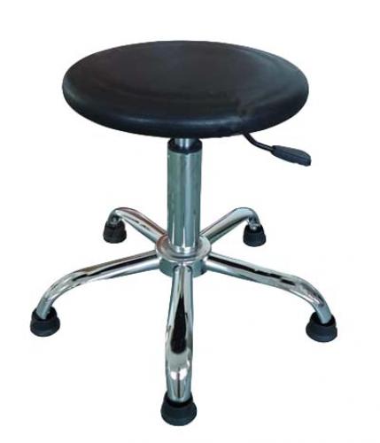 Lab Stool Round Steel ESD PU Foam Stool Antistatic Chair