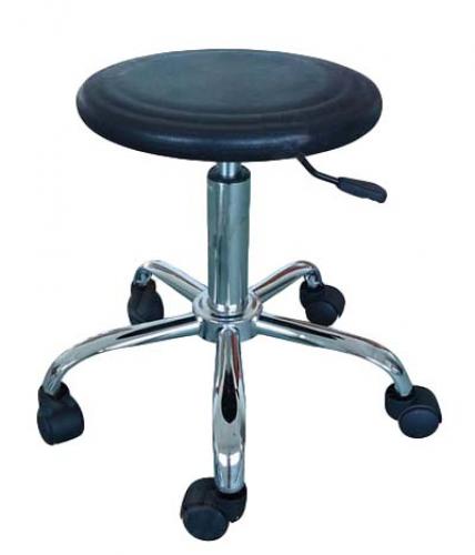 Lab Stool Round Steel ESD PU Foam Stool Antistatic Chair