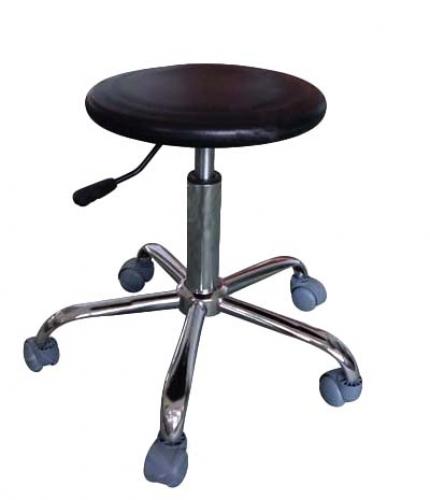 Lab Stool Round Steel ESD PU Foam Stool Antistatic Chair
