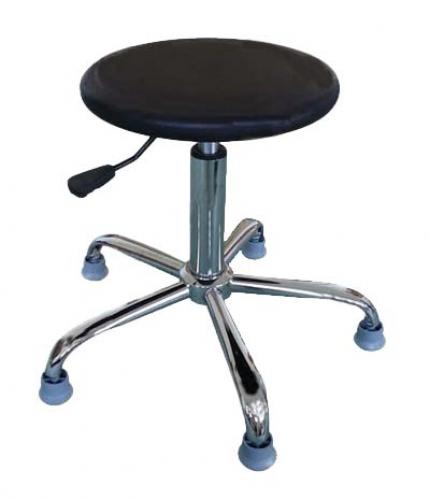 Lab Stool Round Steel ESD PU Foam Stool Antistatic Chair