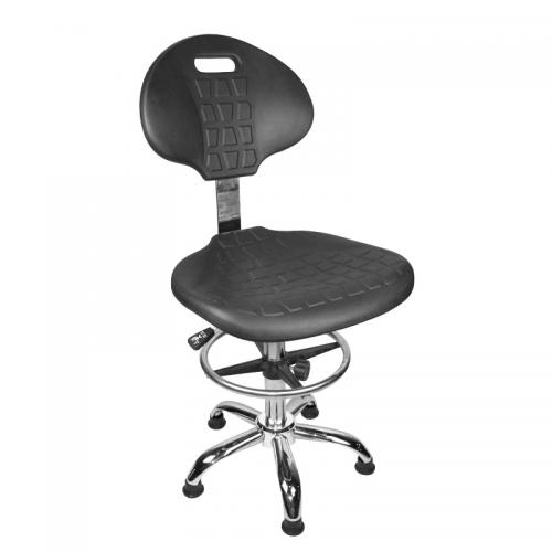 Black Polyurethane Adjustable Cleanroom ESD Chair Anti-static Chair Stool