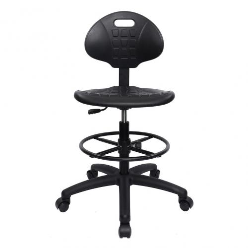 Black Polyurethane Adjustable Cleanroom ESD Chair Anti-static Chair Stool