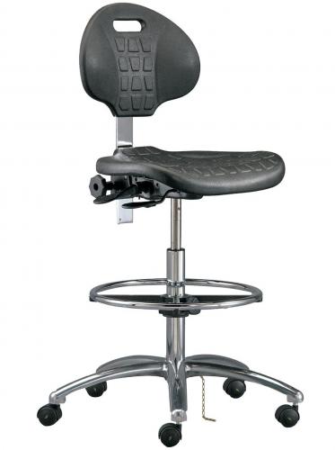 Black Polyurethane Adjustable Cleanroom ESD Chair Anti-static Chair Stool