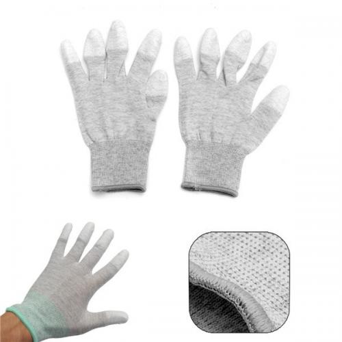 ESD Gloves Anti Static Top Fit Gloves Industrail Carbon Fiber PU Coated